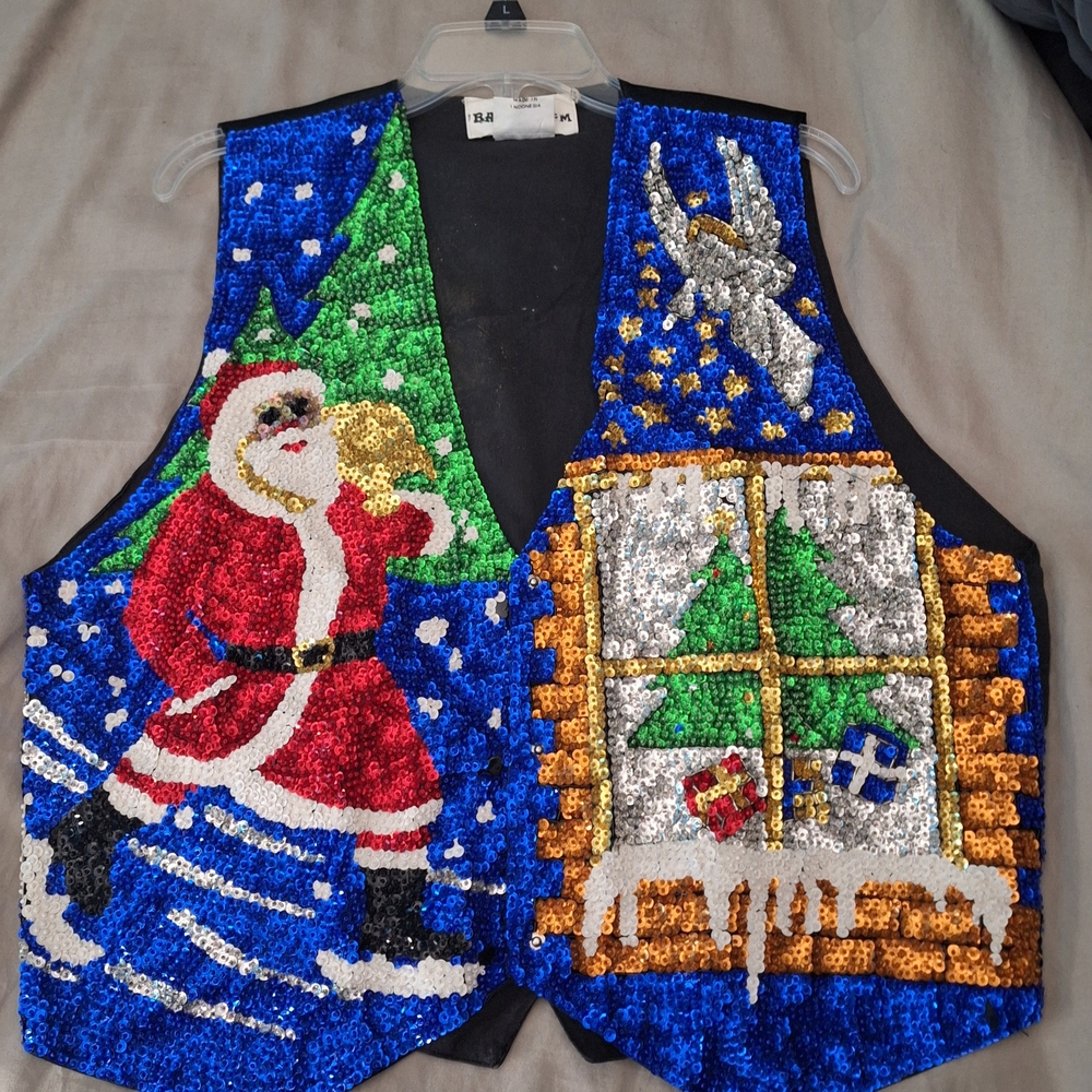 Festive Sequin Santa Vest